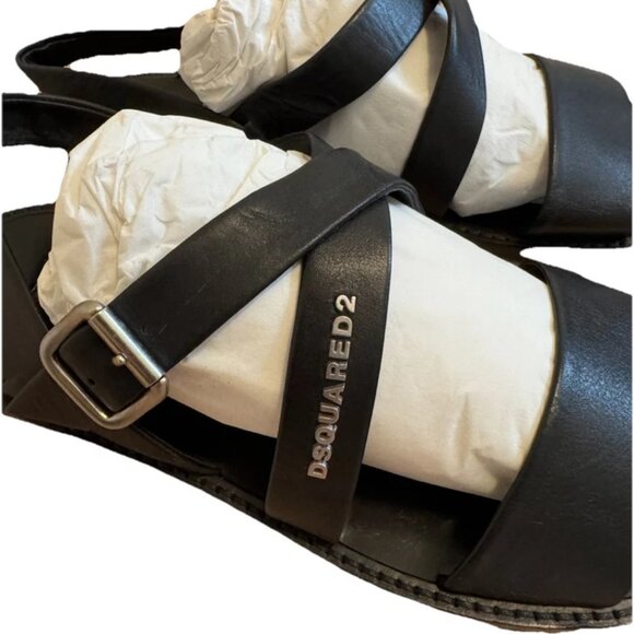 DSQUARED2 Men Black \'Joseph\' sandals, size EU 42 | US 9 main image 10